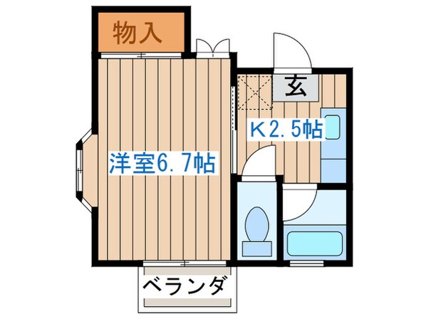 コスモハウスⅡの物件間取画像